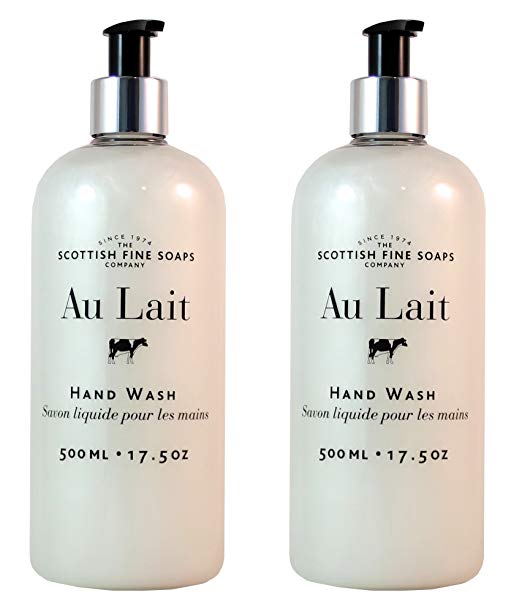 Scottish Fine Soaps Au Lait Liquid Hand Wash - 500ml/17.5 oz (2-Pack)