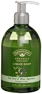 Nature's Gate Organics Liquid Hand Soap, Tea Tree & Blue Cypress, 12 Ounce (Pack of 3)