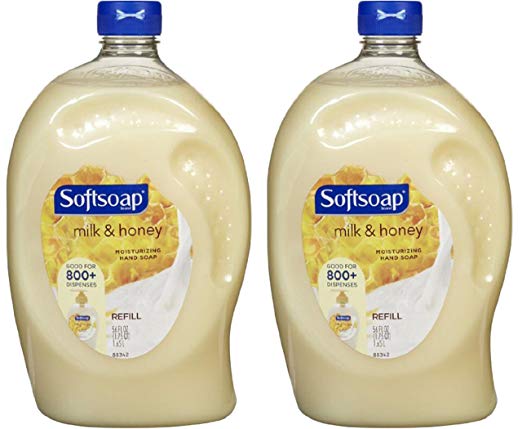 Softsoap Moisturizing Hand Soap, Milk and Honey, 56 Ounce Refill, (Pack of 2)