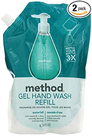 Method Gel Hand Wash Refill, Waterfall, 34 Ounce (Pack of 2)