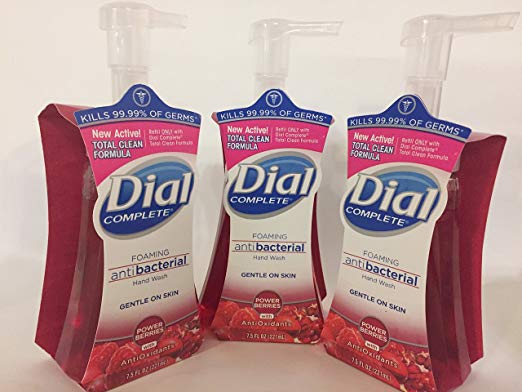 Dial Complete Foaming Hand Wash Antioxidant, Power Berries 7.5oz (Pack of 3)