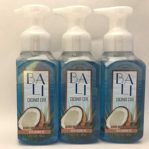 Bath & Body Works Bali Coconut Cove Gentle Foaming Hand Soap Set of 3