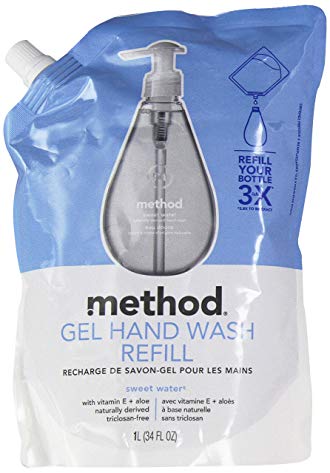 method Gel Hand Wash Refill Pouch, Sweet Water, 34 oz