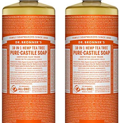 Dr. Bronner’s Organic Pure Castile Liquid Soap, Tea Tree Oil, 32 oz, 2 pk Review